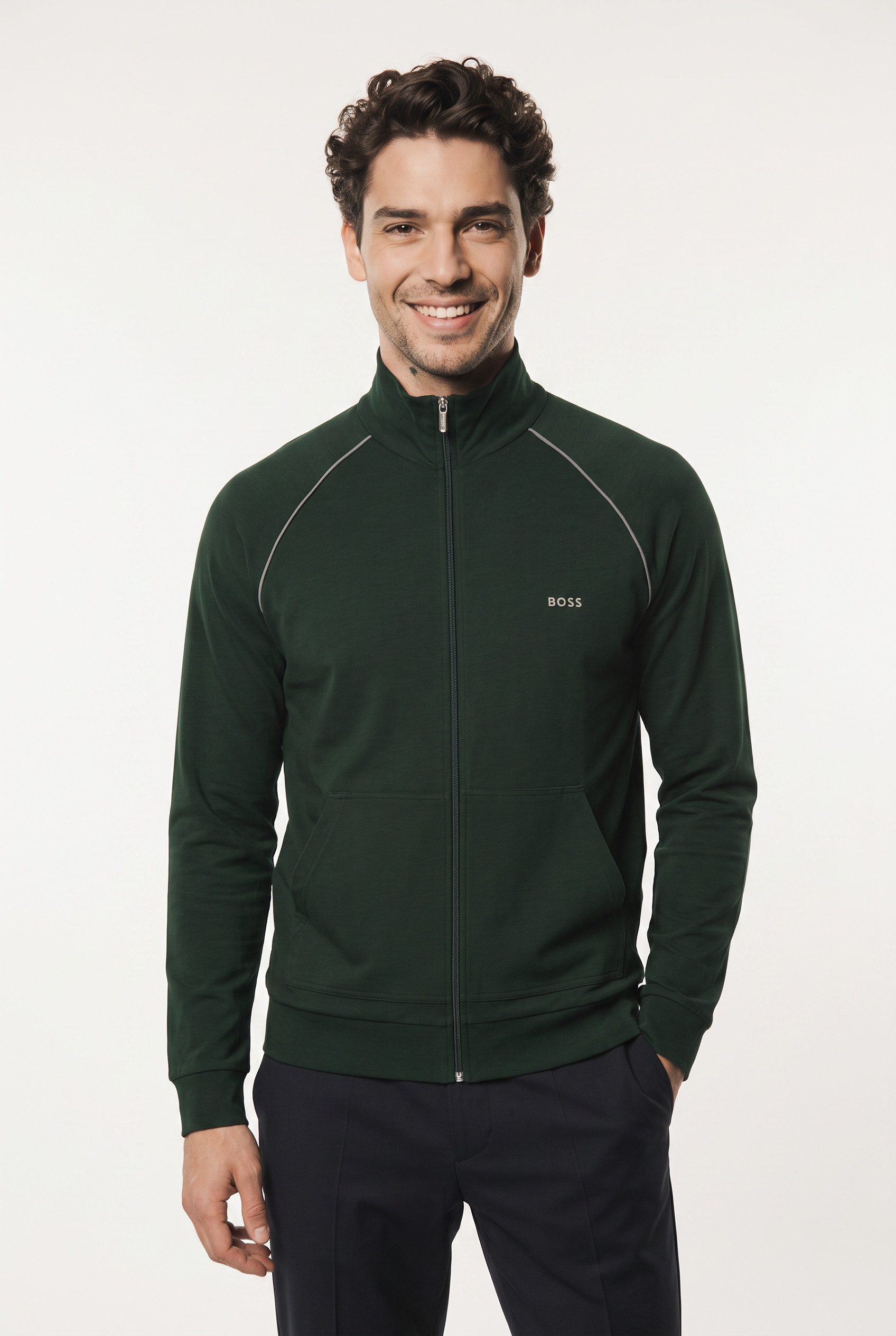BOSS Sweatjacke Mix&Match Jacket Z mit Kängurutasche