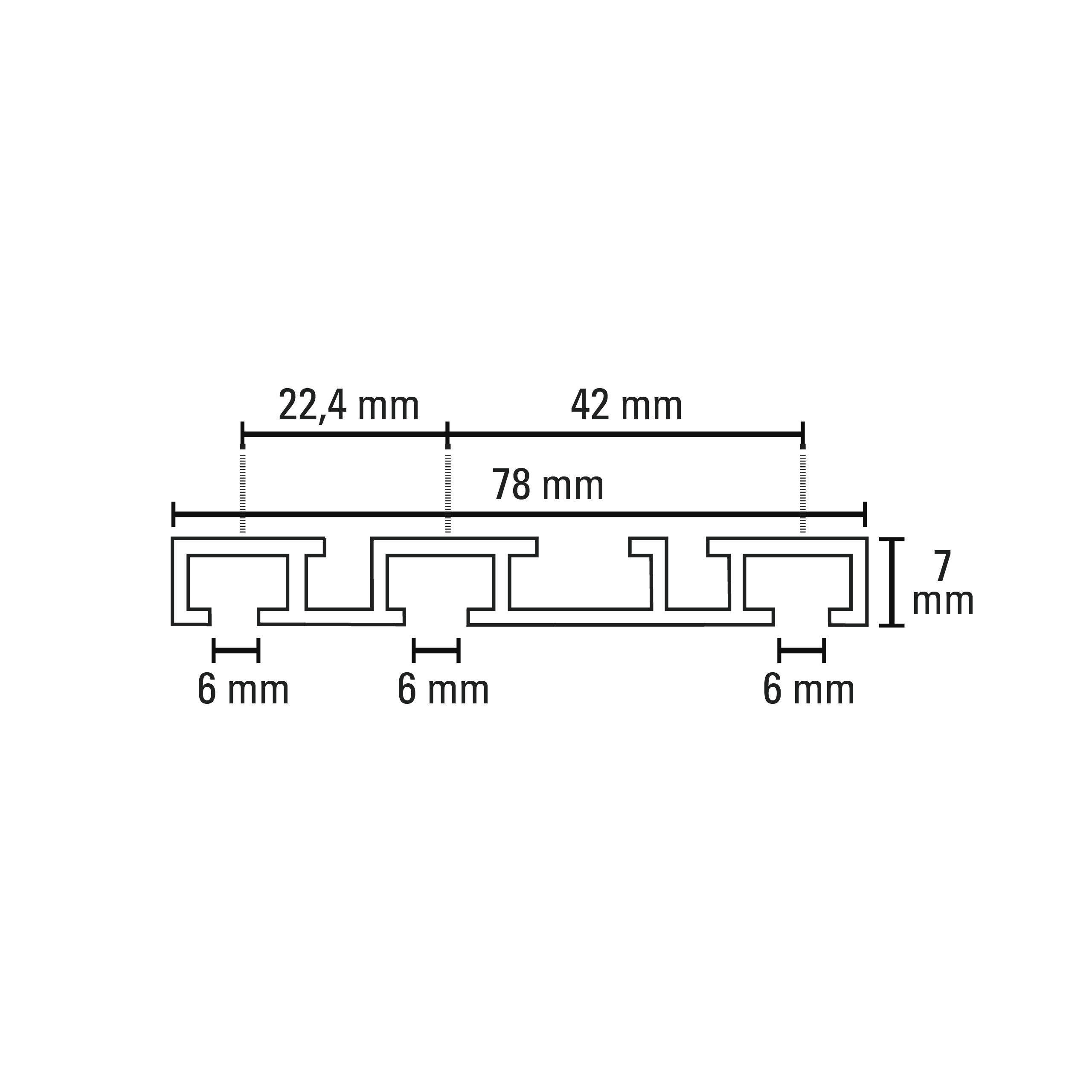 standard Gardinia Aluminium-Vorhangschiene 3-läufig Schienensystem GARDINIA, weiß,