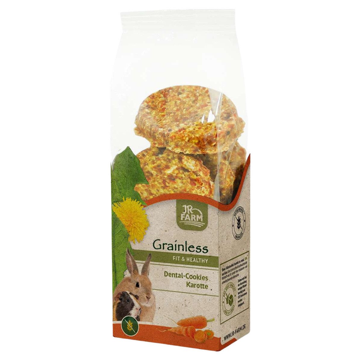 JR Farm Grainless Health Dental-Cookies Karotte 150 g - 7 Stück, Snack für: Kleintier
