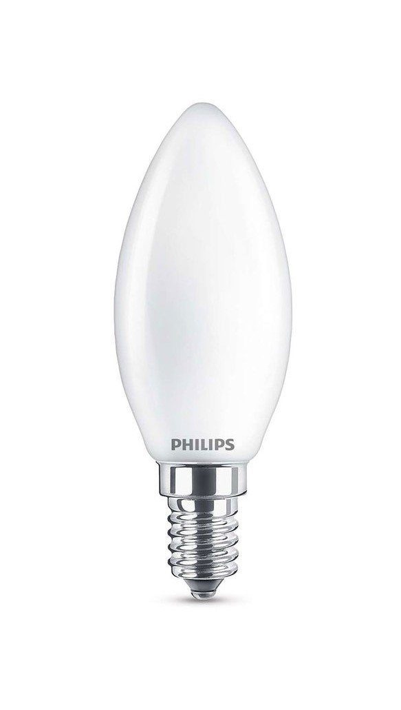 Philips LED-Leuchtmittel Philips LED E14 B35 Kerze 2.2W = 25W 250lm matt 360° Warmweiß 2700K, E14, Warmweiß