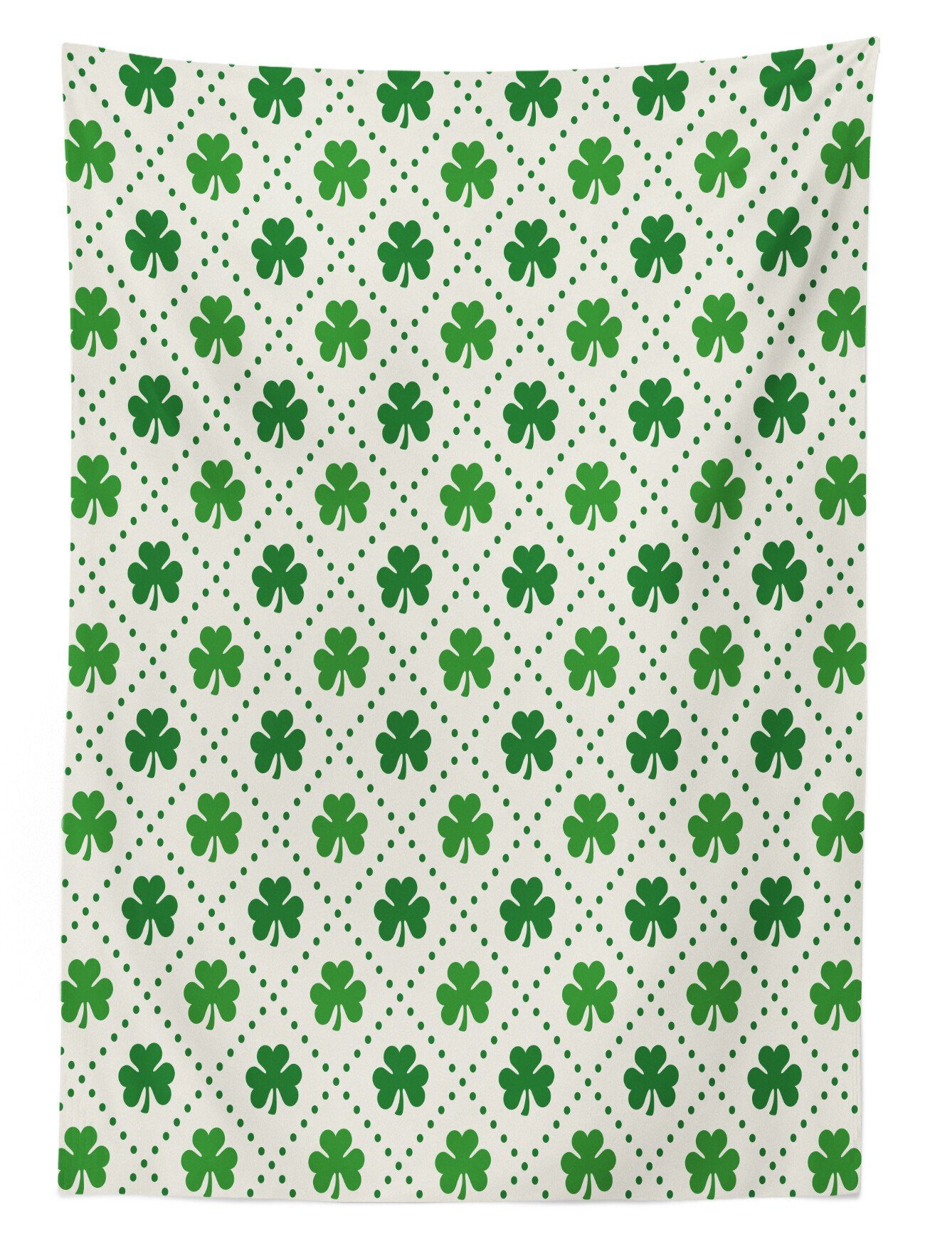 Leaf Bereich 4 Shamrock Tischdecke den irisch Klare Außen Für Farben, Farbfest Waschbar Dots geeignet Abakuhaus