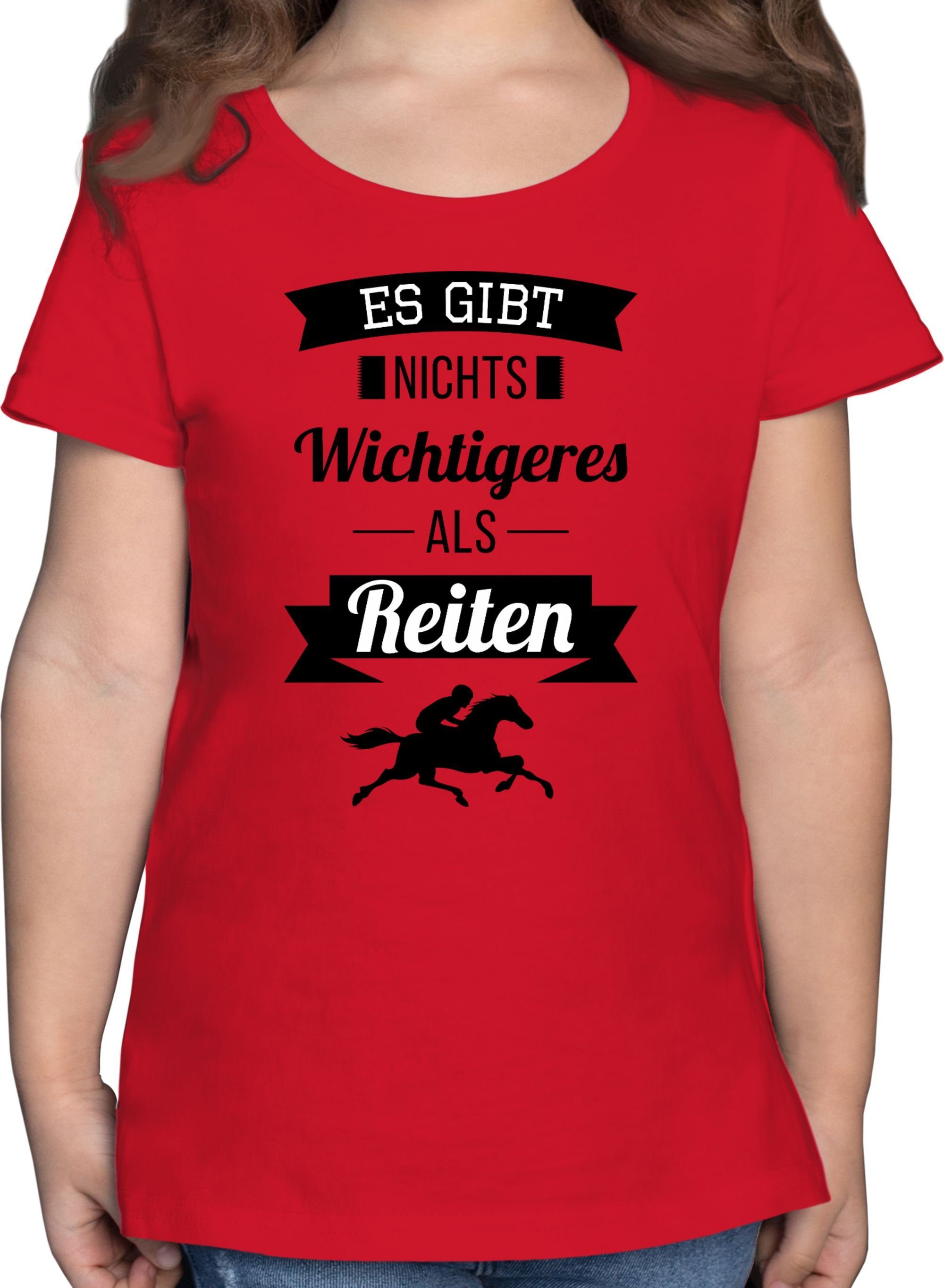 Shirtracer T-Shirt als gibt 2 Wichtigeres Reiten Pferd Es Rot nichts