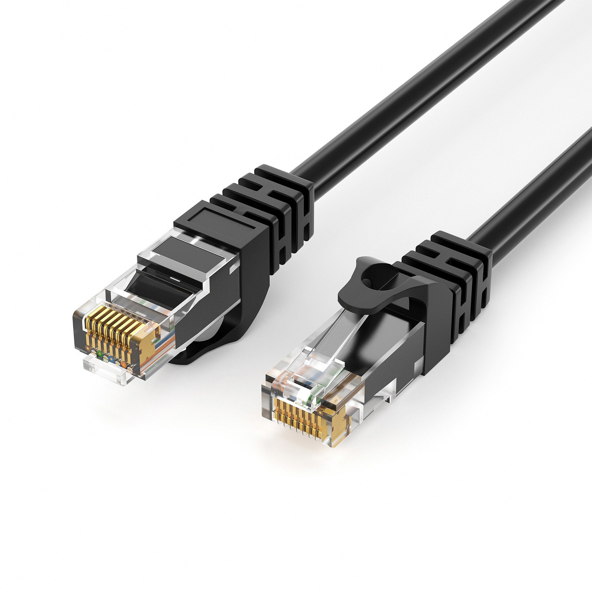 JAMEGA CAT 6 Patchkabel RJ45 Rohkabel LAN Kabel Ethernet Netzwerkkabel LAN-Kabel, CAT.6, RJ-45 Stecker (Ethernet) (500 cm)