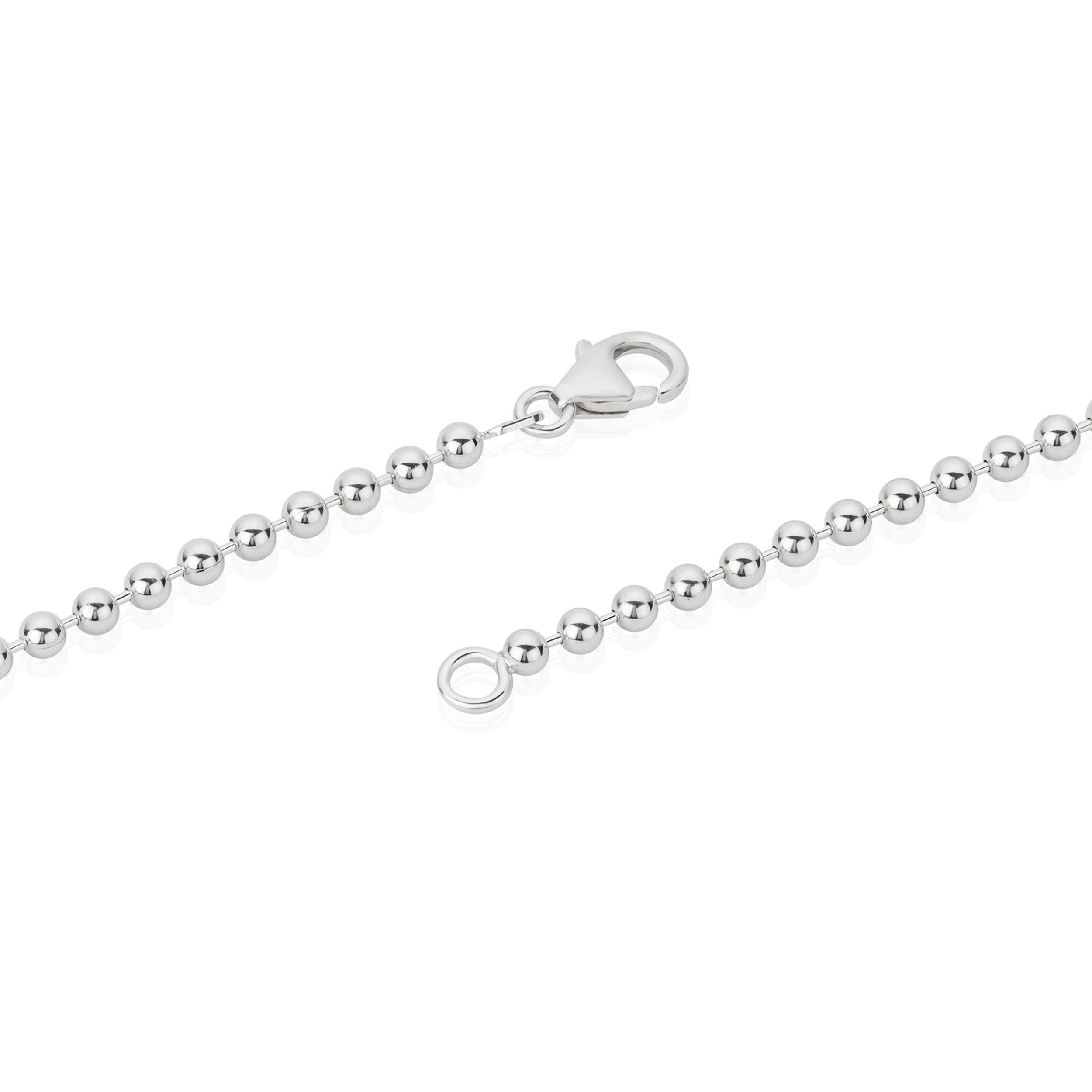Sterling Silber Dame NKlaus Kugelkette Halskette 925 40cm Silberkette