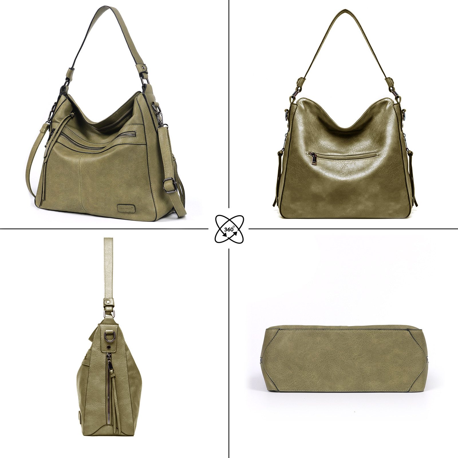 TAN.TOMI Schultertasche Damen Schultertasche Groß Shopper Handtasche, Synthetisches-Lederhandtasche Umhängetasche Damen Taschen