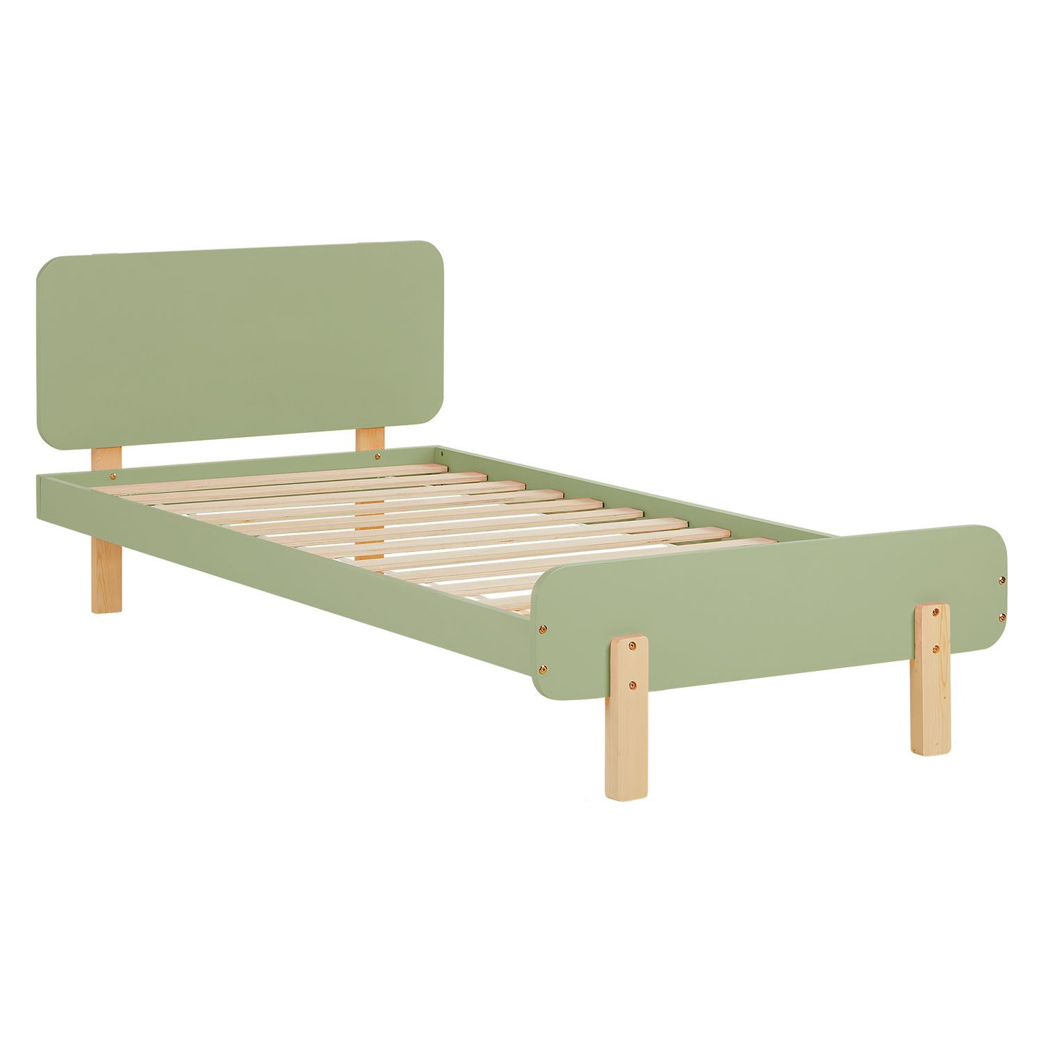 Homestyle4u Kinderbett 90x200 mit Lattenrost in Grün 2608 günstig online kaufen