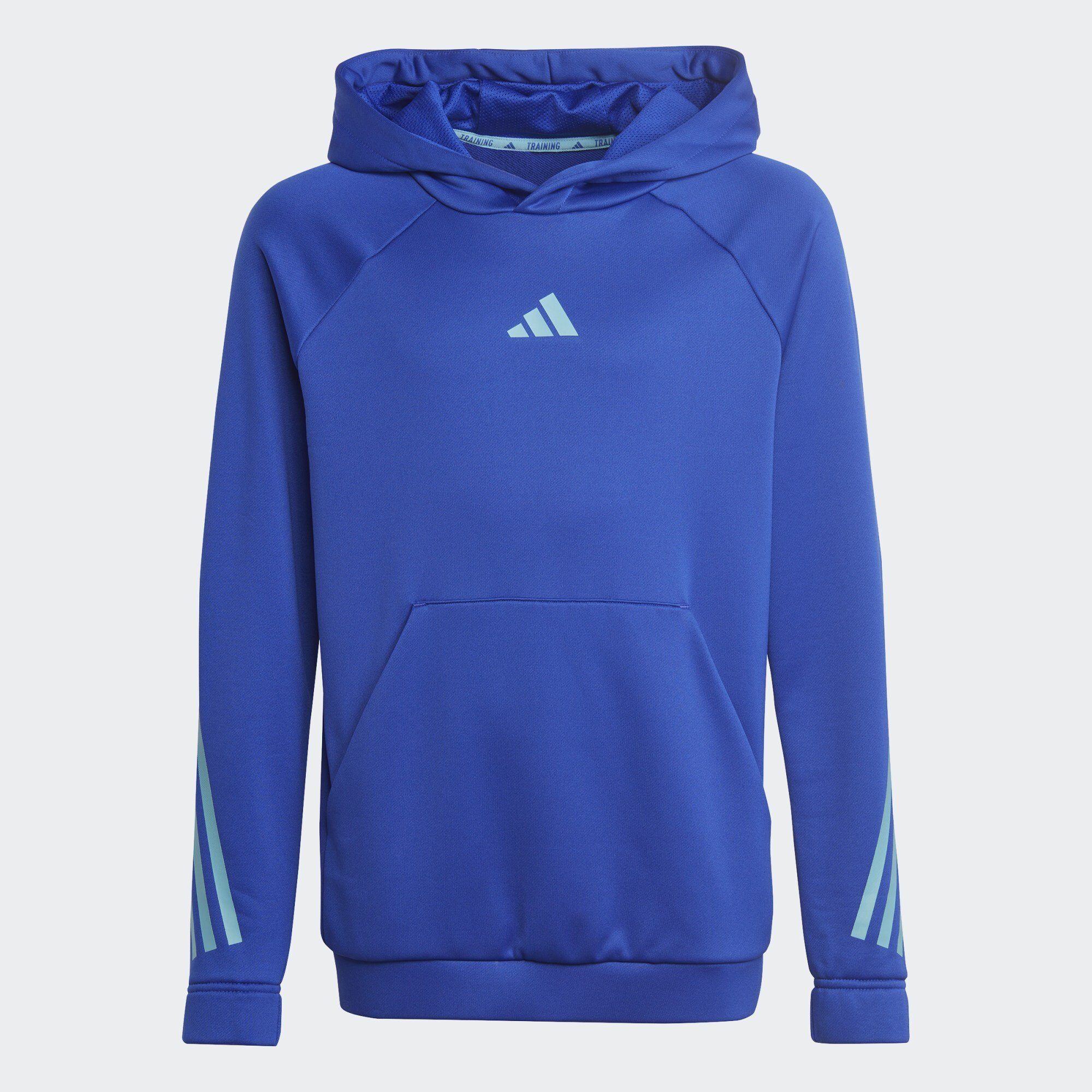 adidas Performance Sportswear HOODIE Blue / adidas Fuchsia Semi TRAIN White ICONS Hoodie Lucid Lucid AEROREADY 3-STREIFEN /