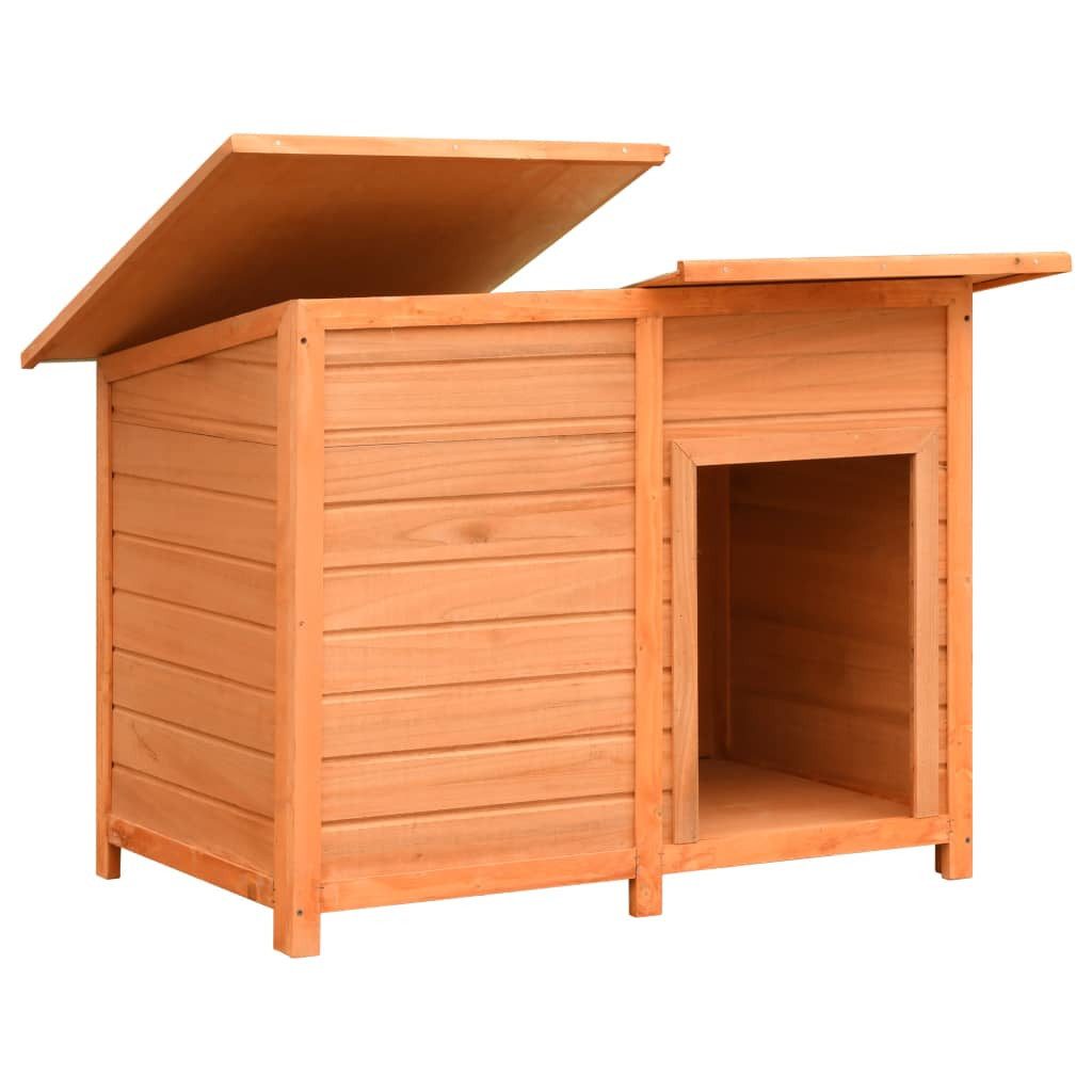 vidaXL Hundezwinger Hundehütte Kiefernholz Tannenholz 120x77x86 cm