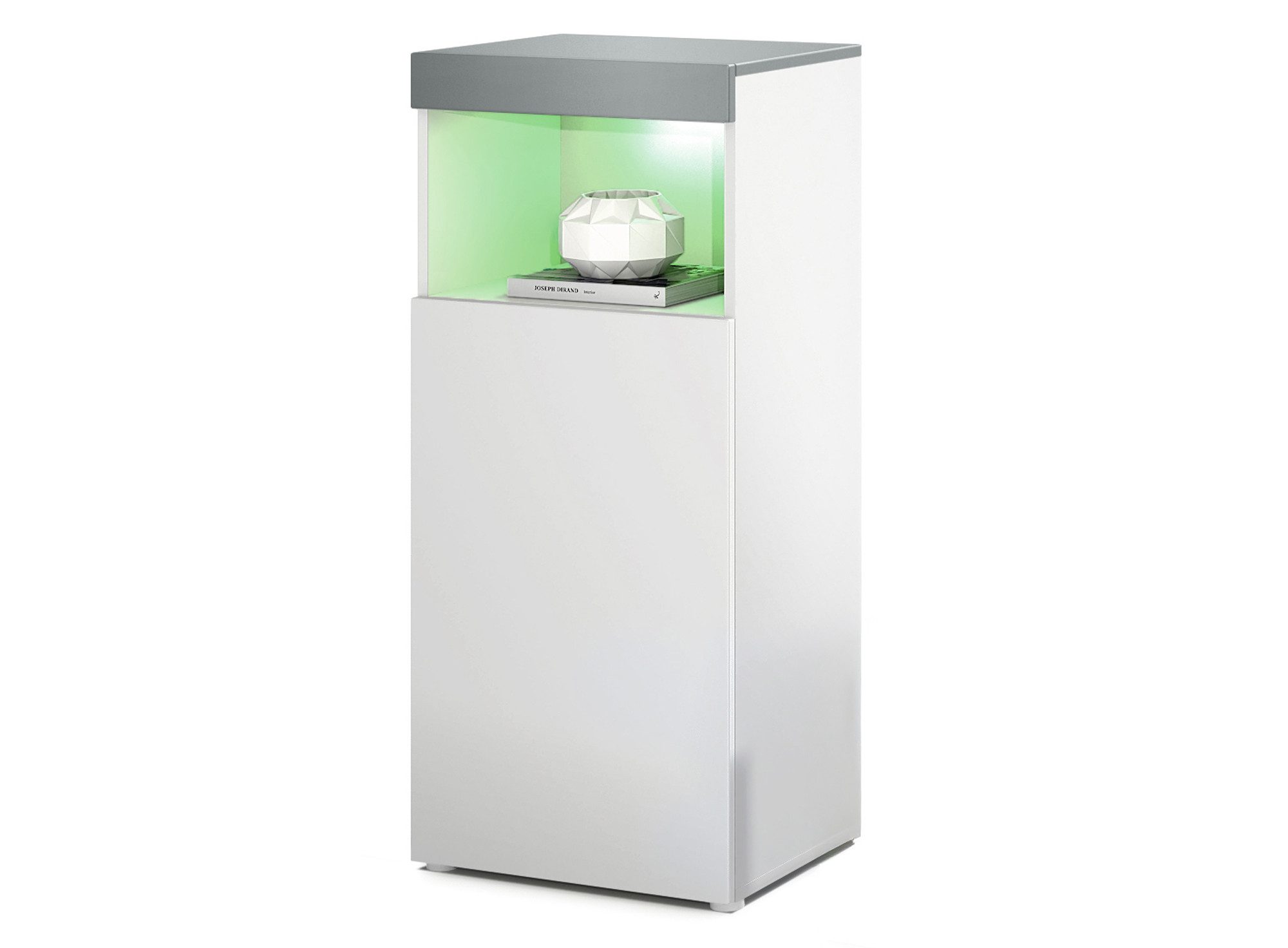 Vladon Standvitrine Pure (Vitrine, Korpus, Graphit günstig online kaufen