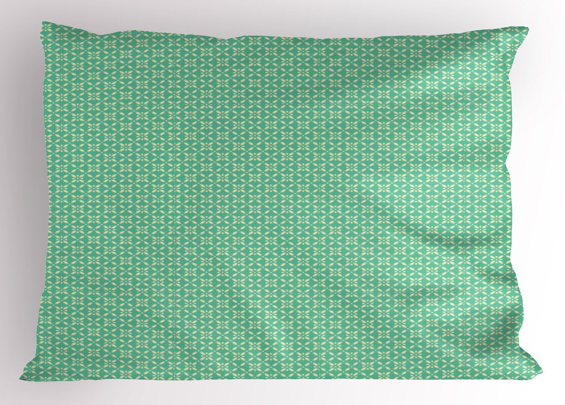 Kissenbezüge Dekorativer Queen Size Gedruckter Kopfkissenbezug, Abakuhaus Abstrakt Garten-Muster Stück), (1 Retro-Stil