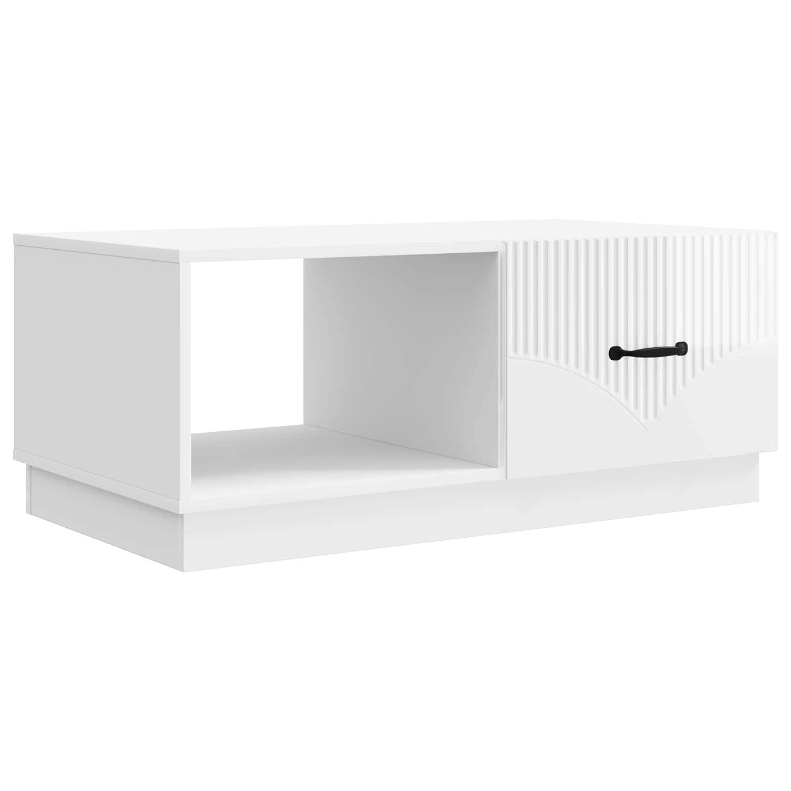 vidaXL Couchtisch Couchtisch Hochglanz Weiß 90 x 50 x 37 cm Holzwerkstoff (1-St)