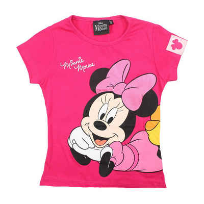 Disney Print-Shirt Disney Minnie Maus Mädchen Kinder T-Shirt Gr. 98 bis 128 reine Baumwolle
