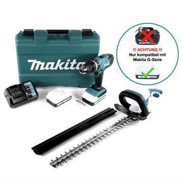 Makita Akku-Schlagschrauber HP 457 DWE Akku Schlagbohrschrauber G-Serie 18 V 42 Nm im Koffer + UH