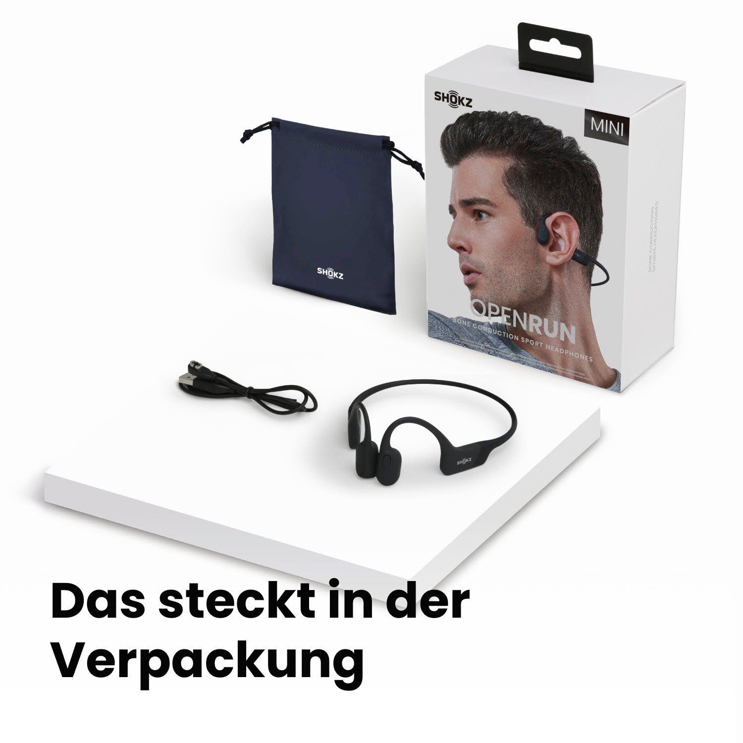 Bluetooth-Kopfhörer OpenRun Shokz Mini Blau