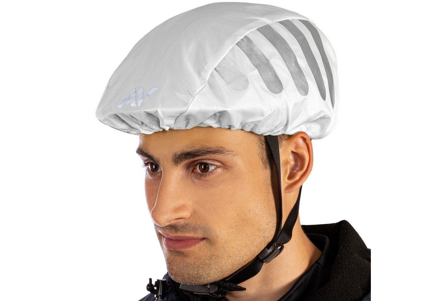 AVANA Fahrradhelmüberzug Regenschutz für Fahrradhelm reflektierende Abdeckung Regenüberzug, Reflektoren, Wasserdicht
