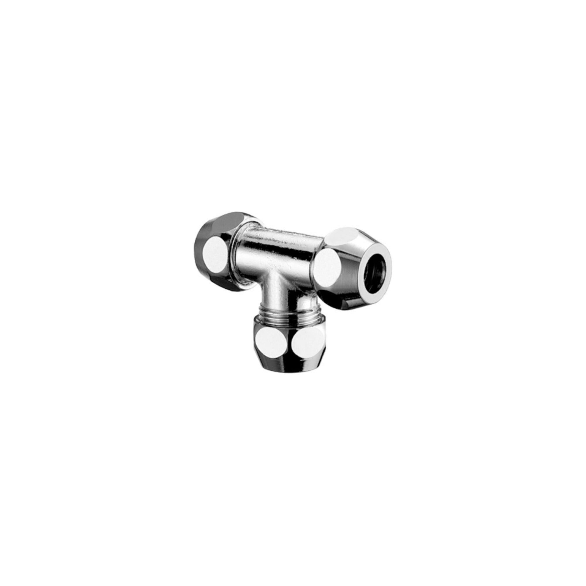 Schell Rohrverbinder Schell T-Verschraubung 3x G 3/8 AG, d= 10mm, DN 10, verchromt