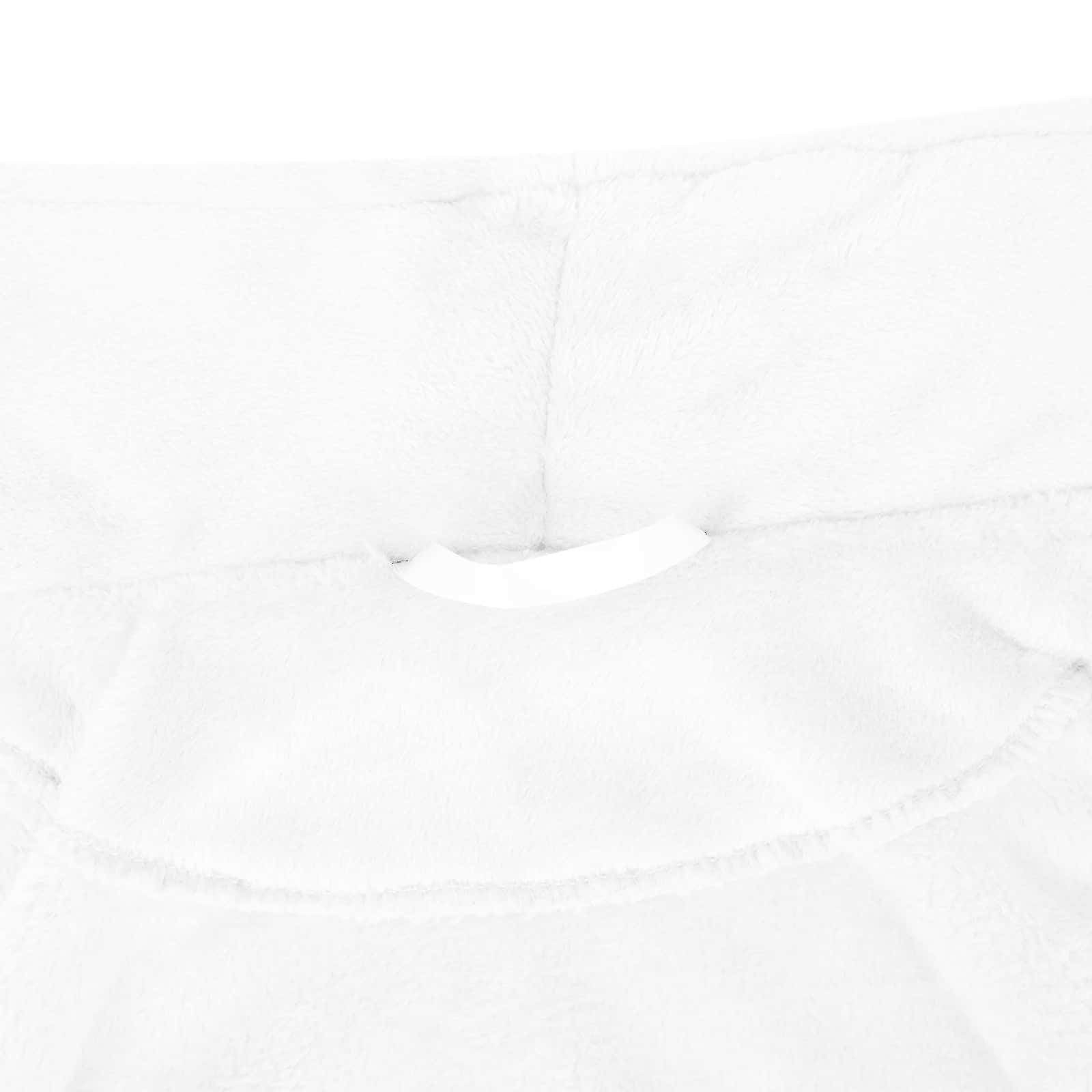 vidaXL Bademantel Bademantel ohne Kapuze Weiß L Flanell, Vlies