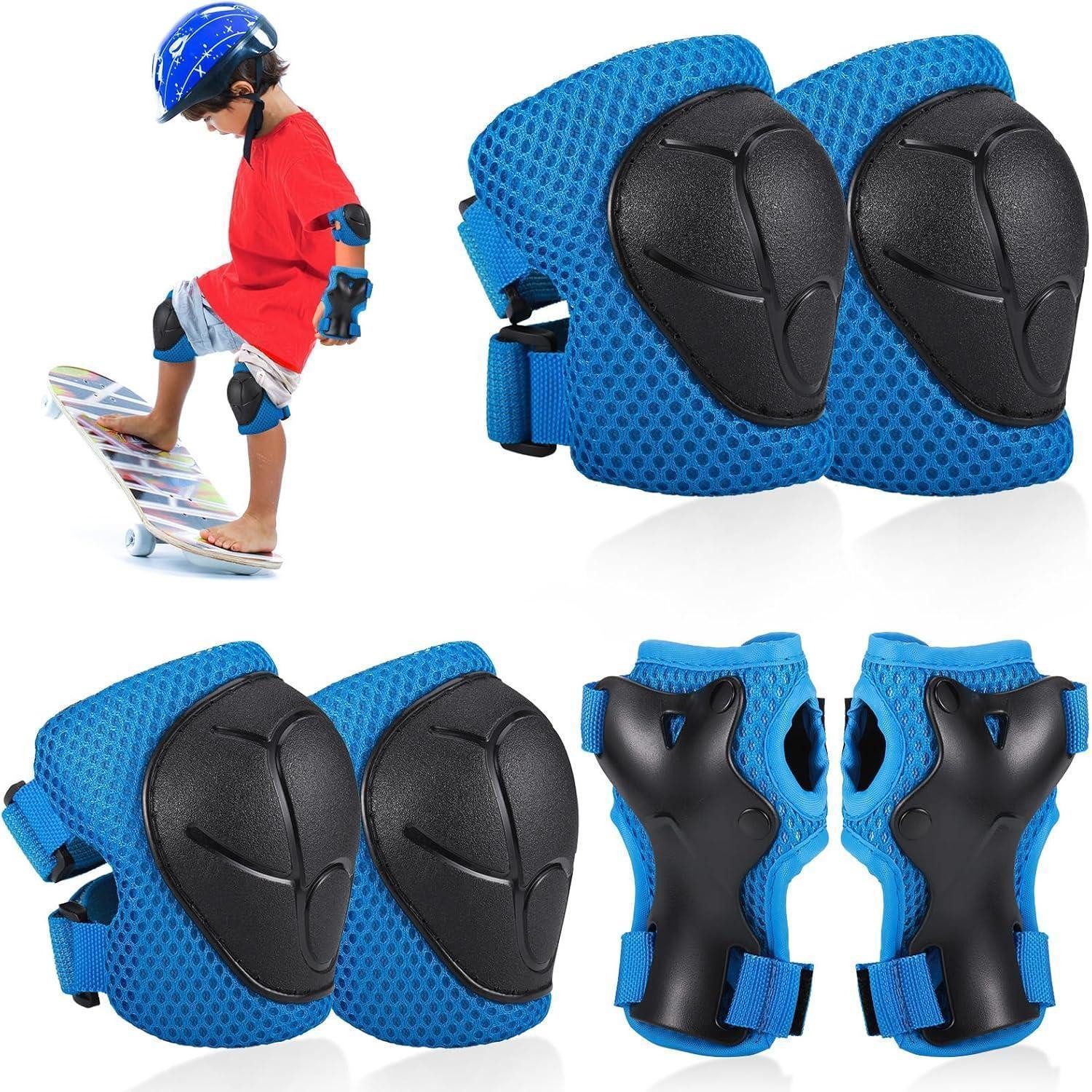 Protektoren-Set Kinder Inliner Schoner Set 6 in 1 Knieschoner Handgelenkschoner