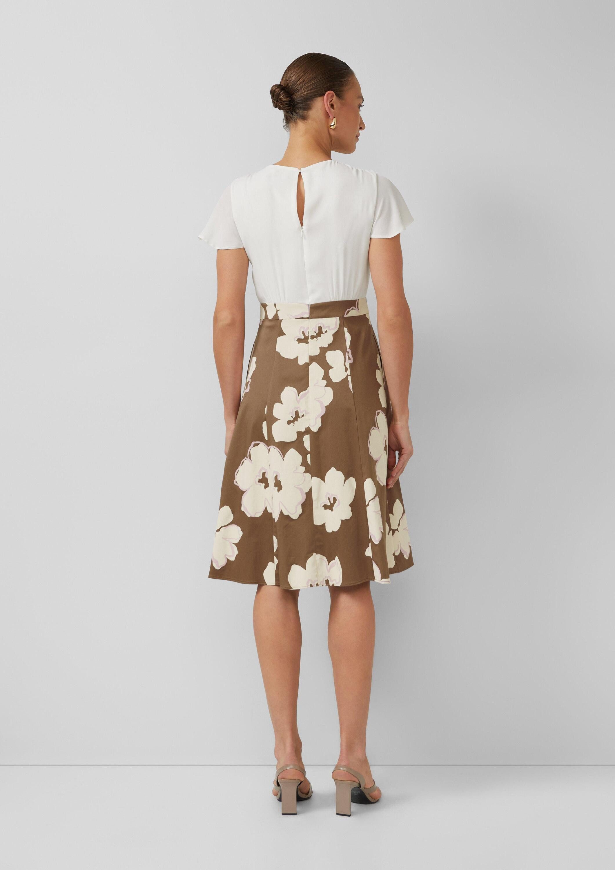 s.Oliver Midikleid Kleid Elegantes Etuikleid mit Popeline-Rock