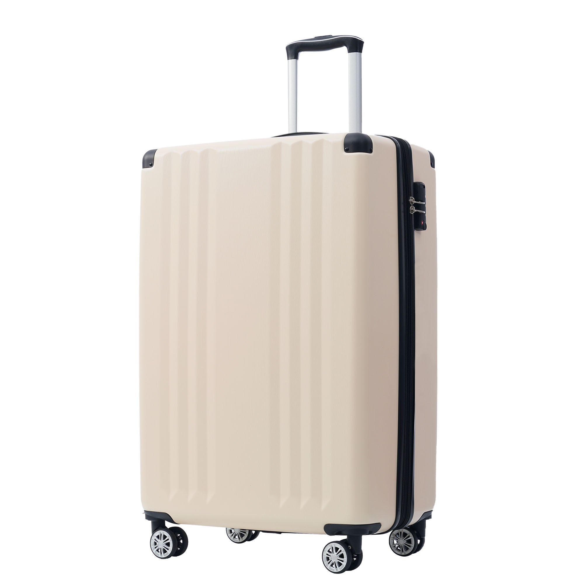 Flieks Hartschalen-Trolley, 4 Rollen Creme