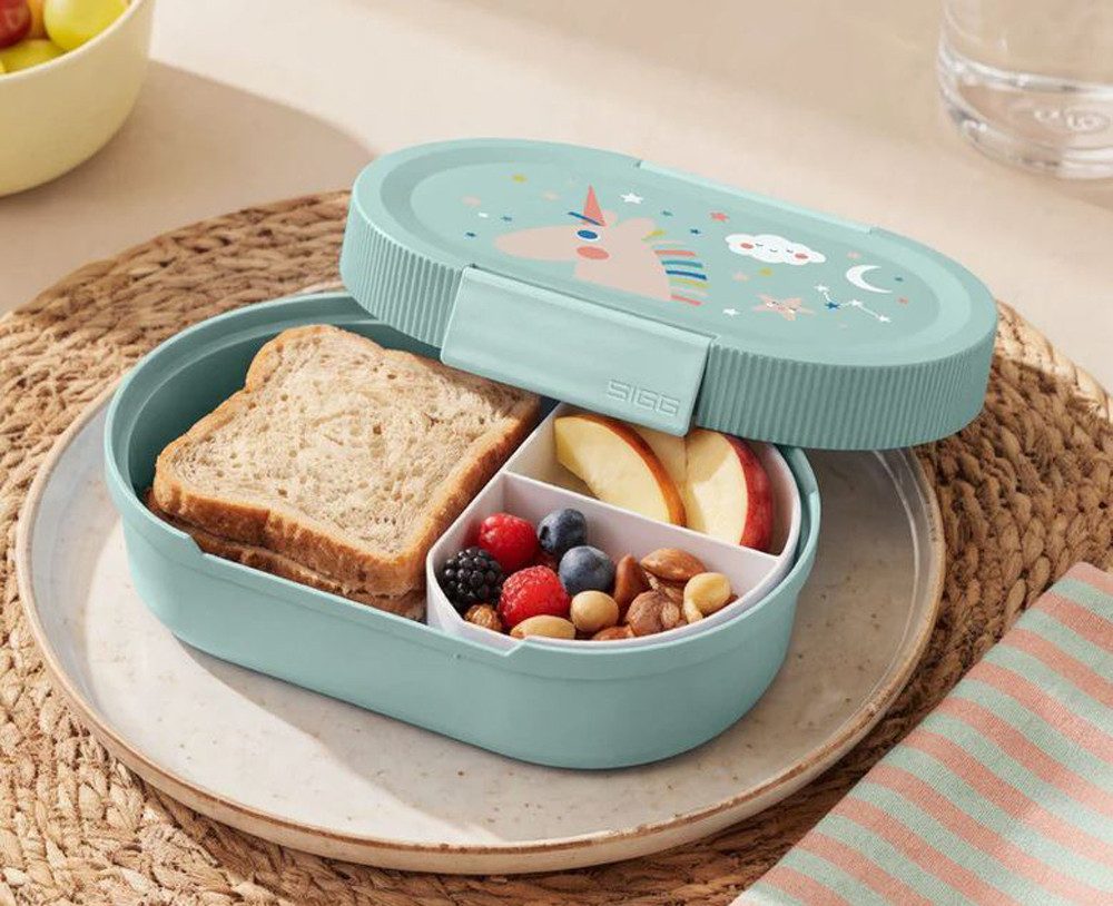 Sigg Lunchbox SIGG LUMO Kids Lunchbox 0.8 Liter, verschiedene Motive, (optimal auf die passenden SIGG VIVA Trinkflaschen abgestimmt), ideal für Pausenbrot, Obst und Snacks in Schule