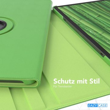 EAZY CASE Tablet-Hülle Rotation Case für Galaxy Tab S9 FE+ Rotationcase 12,4 Zoll, Tabletcover Case Hardcover Flipcover zum Aufstellen Klapp-Case Grün