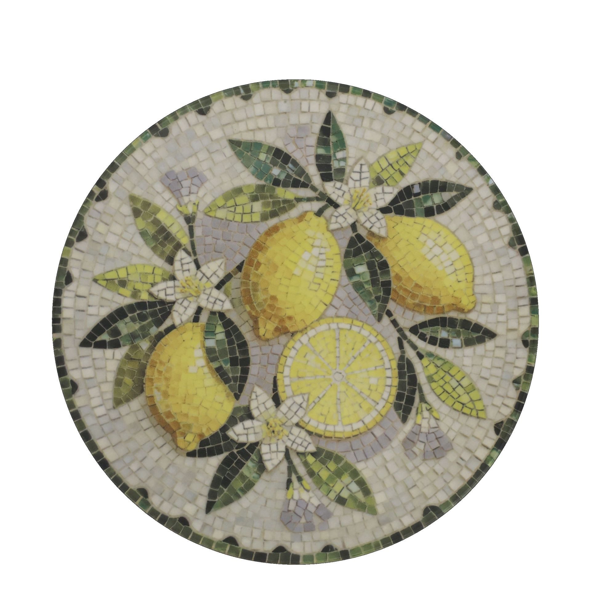 Chic Antique Teller Mediterranes Mosaik Tablett Steingut Chartres