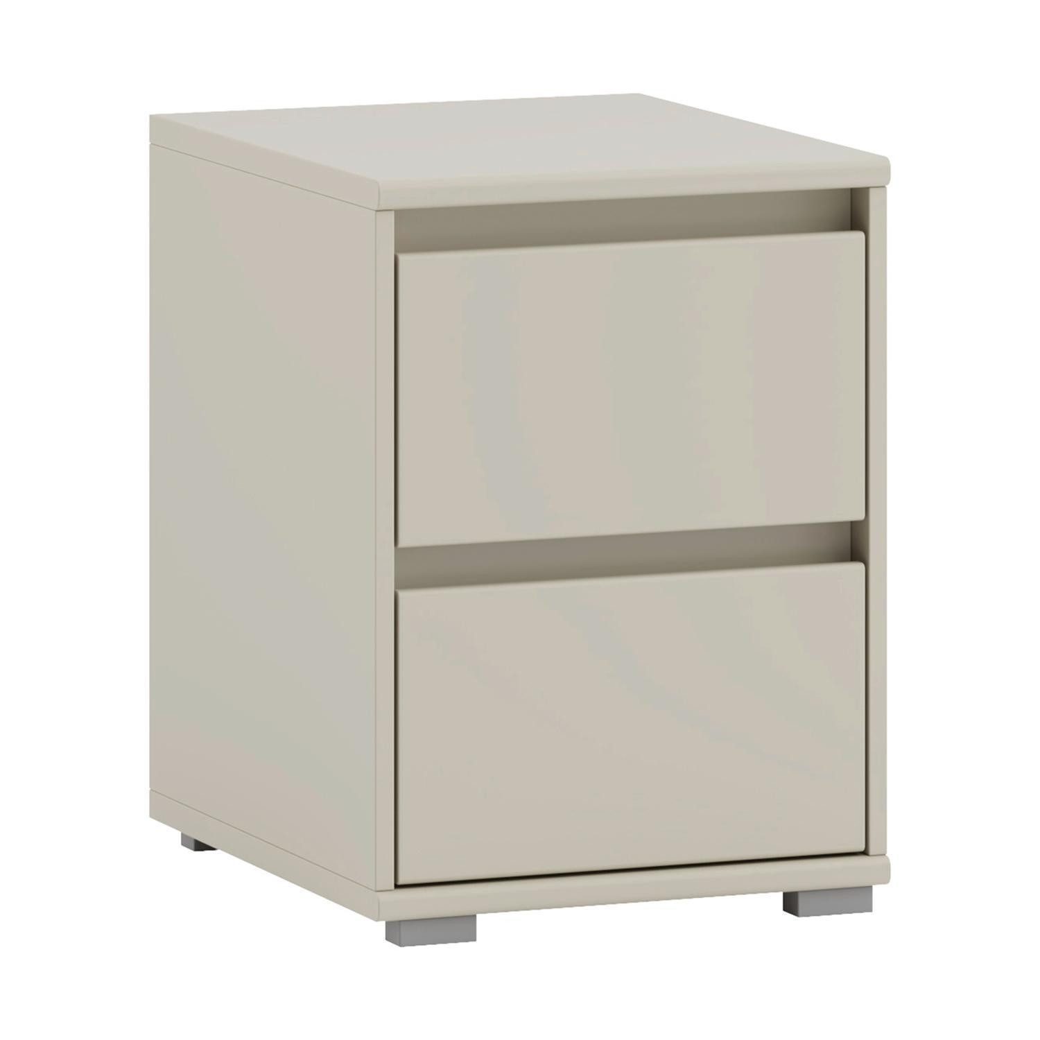 Bega Consult Nachtkommode IKARUS, Cashmerebraun matt, 3 Schubladen, B 40 x H 55 x T 48 cm