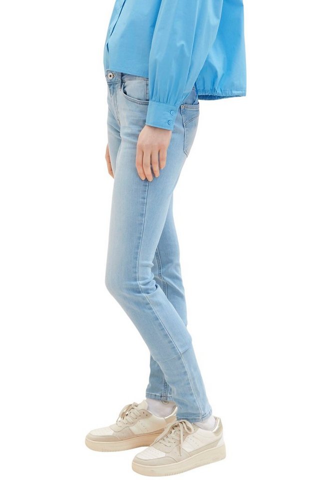 TOM TAILOR Denim 5-Pocket-Jeans, Mit Gürtelschlaufen am Hosenbund &  Logo-Patch hinten | Stretchhosen