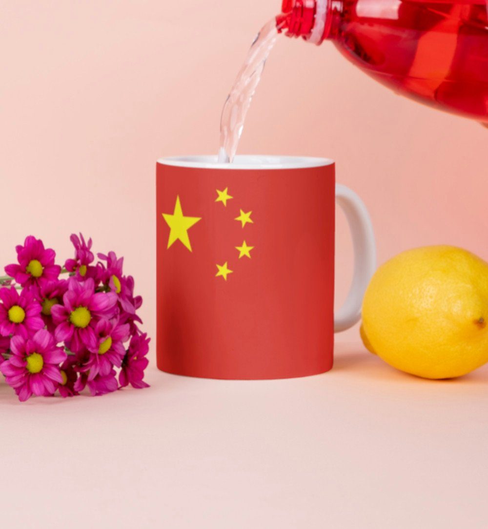 Tinisu China Pot Büro Kaffee Tasse Tasse Flagge Kaffeetasse Becher Coffeecup CHN