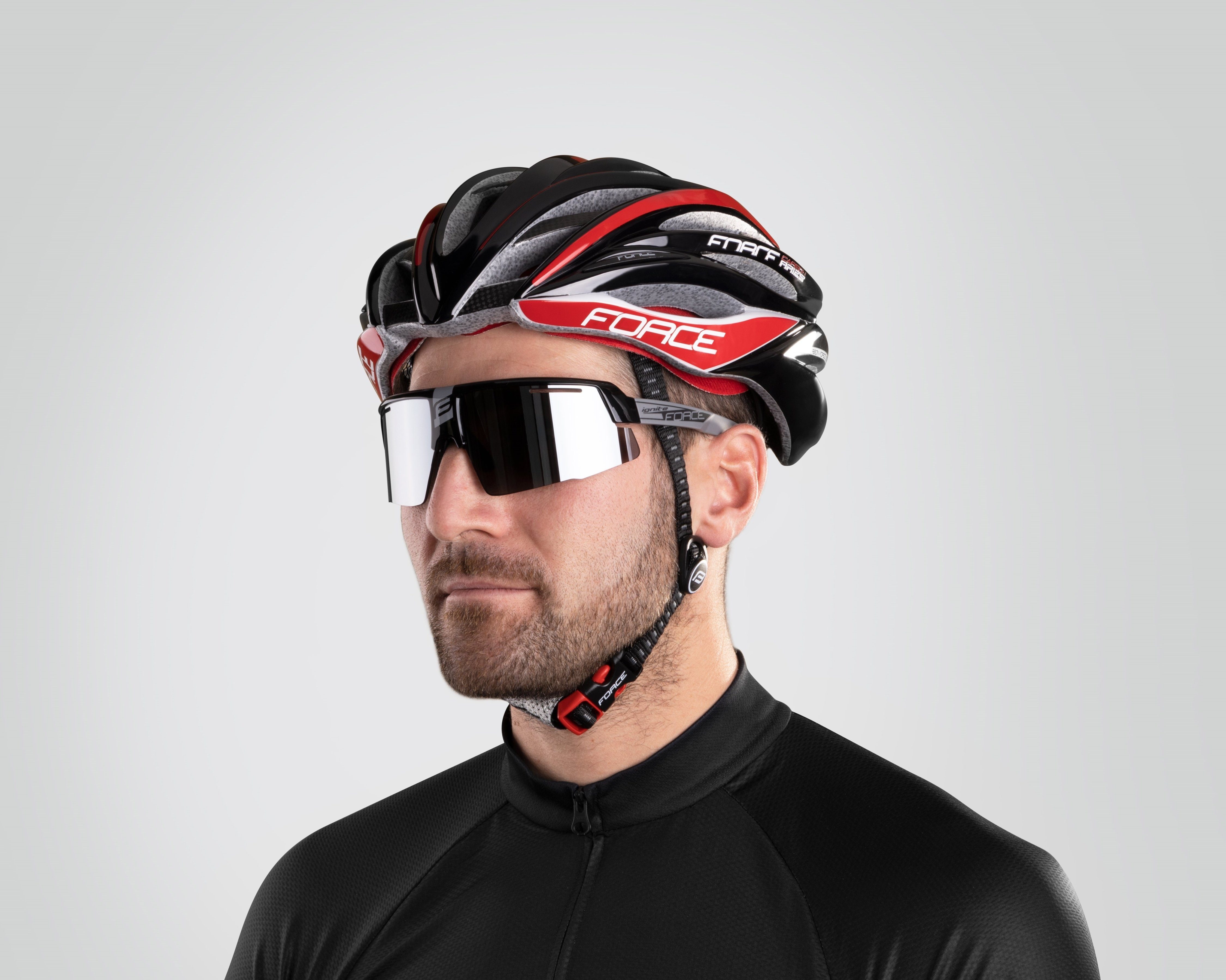 schwarz-grau Fahrradbrille FORCE FORCE Sonnenbrille IGNITE