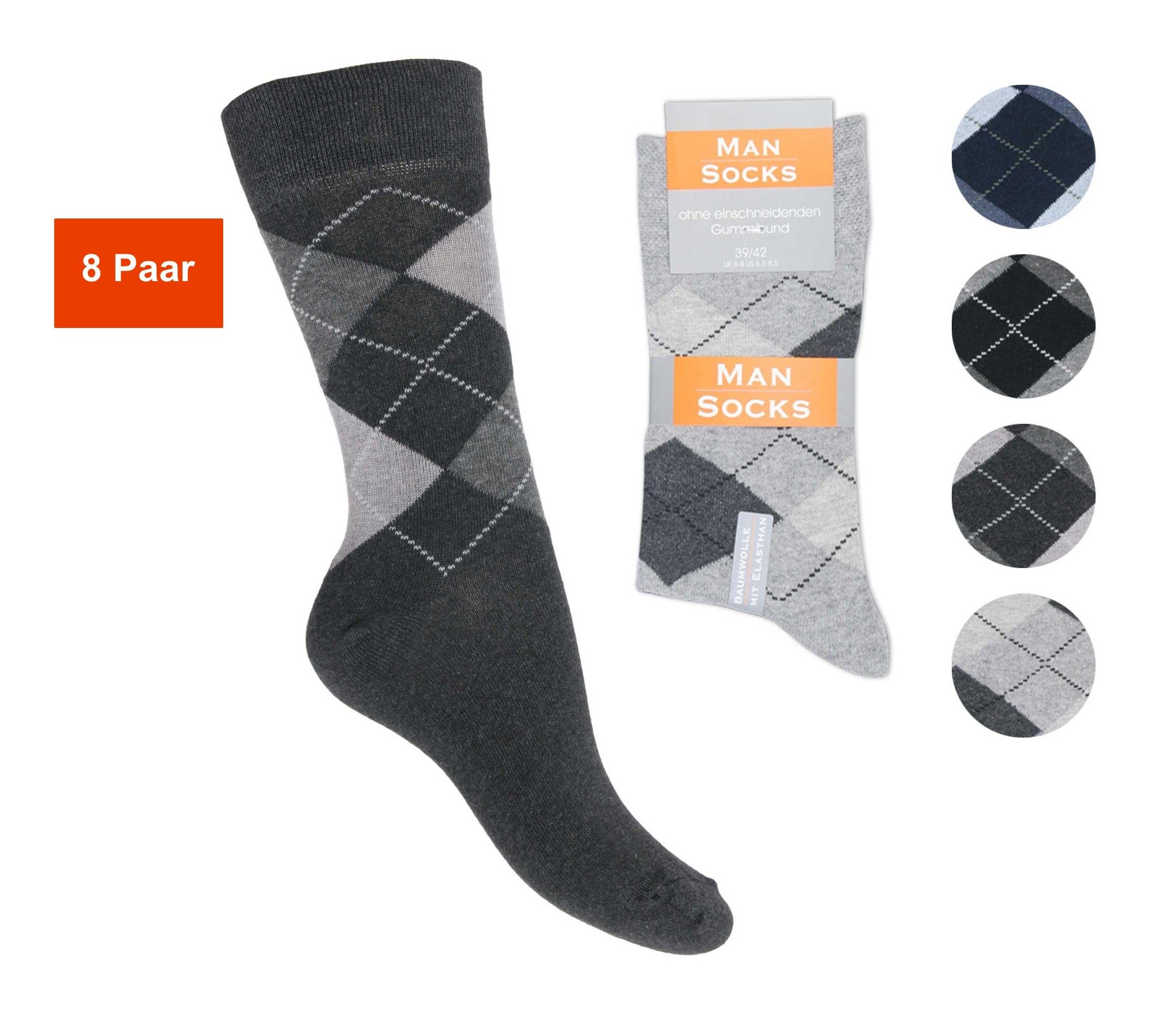 Businesssocken Farbige Bunte Herren Socken Freizeit Büro viel Baumwolle Anzugsocke