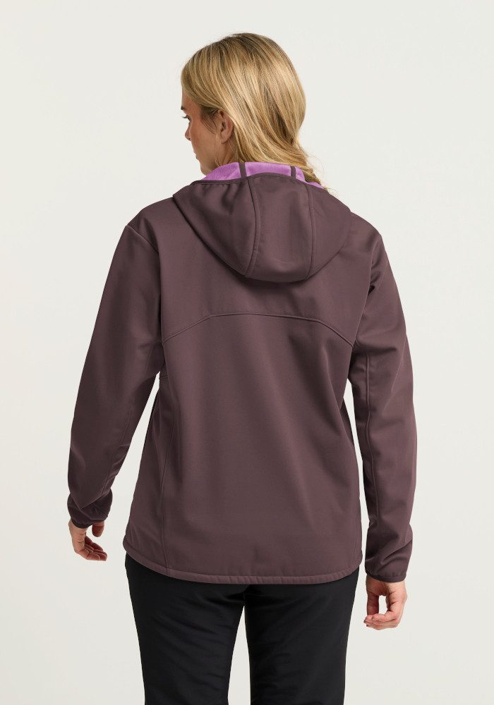Jack Wolfskin Softshelljacke WINDHAIN 2 HOODY W mit wasserabweisendem und windabweisendem Obermaterial, normale Länge