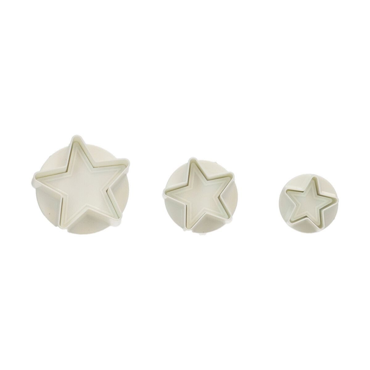 Wilton Ausstechform Wilton Plunger Cutter/ Stempel- Ausstecher 3er Set, Kunststoff, (Set, 3-St), mit Auswerfer
