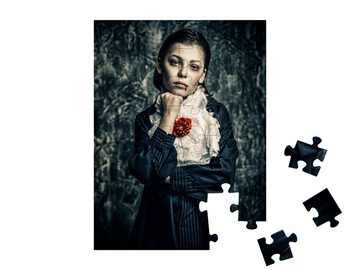 puzzleYOU Puzzle Porträt eines Vampires, 48 Puzzleteile, puzzleYOU-Kollektionen Vampire