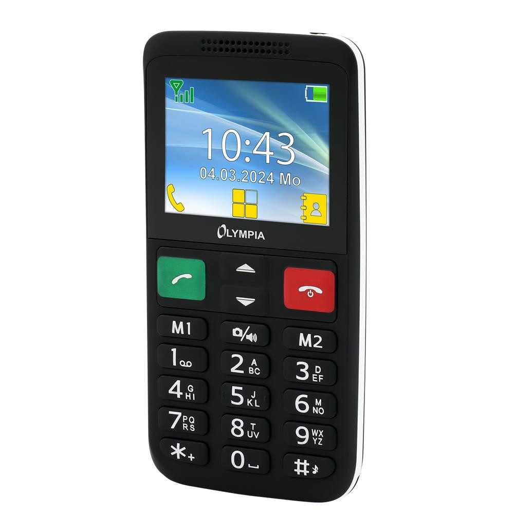 OLYMPIA OFFICE LUX Seniorenhandy (Mobiltelefon mit Ladeschale, Großtasten, Bluetooth, Dual-SIM, schwarz) – Bild 4 von 5