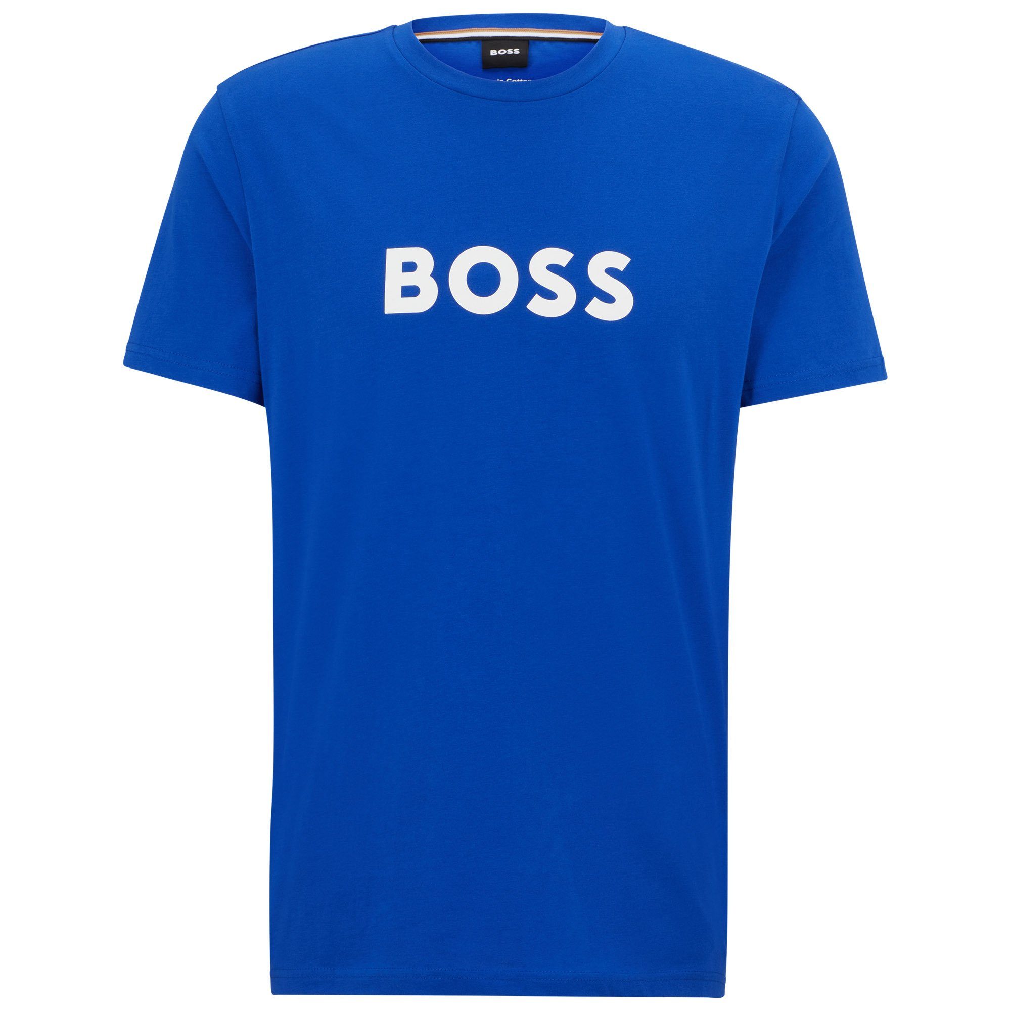 BOSS T-Shirt Herren T-Shirt Kurzarm Rundhals, T-Shirt - Blau Blue) RN, (Bright