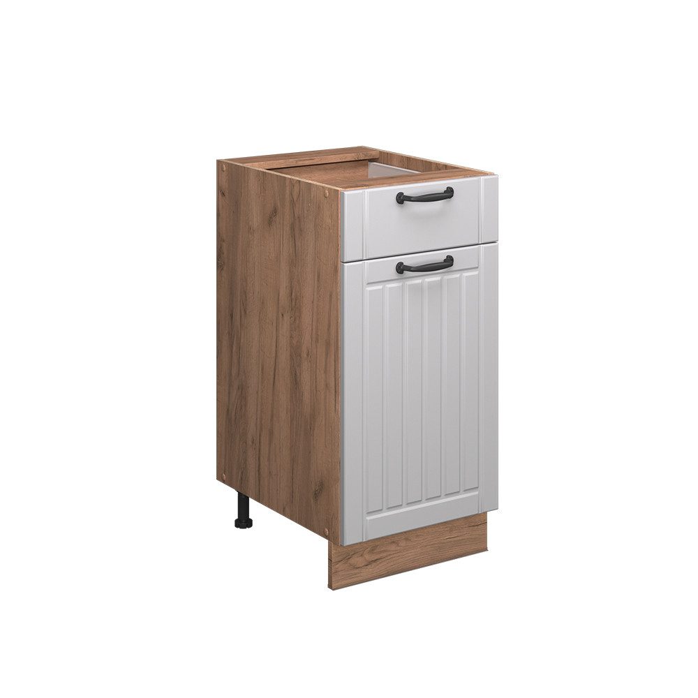 Vicco Unterschrank Fame-Line, Weiß Landhaus/Goldkraft Eiche, günstig online kaufen