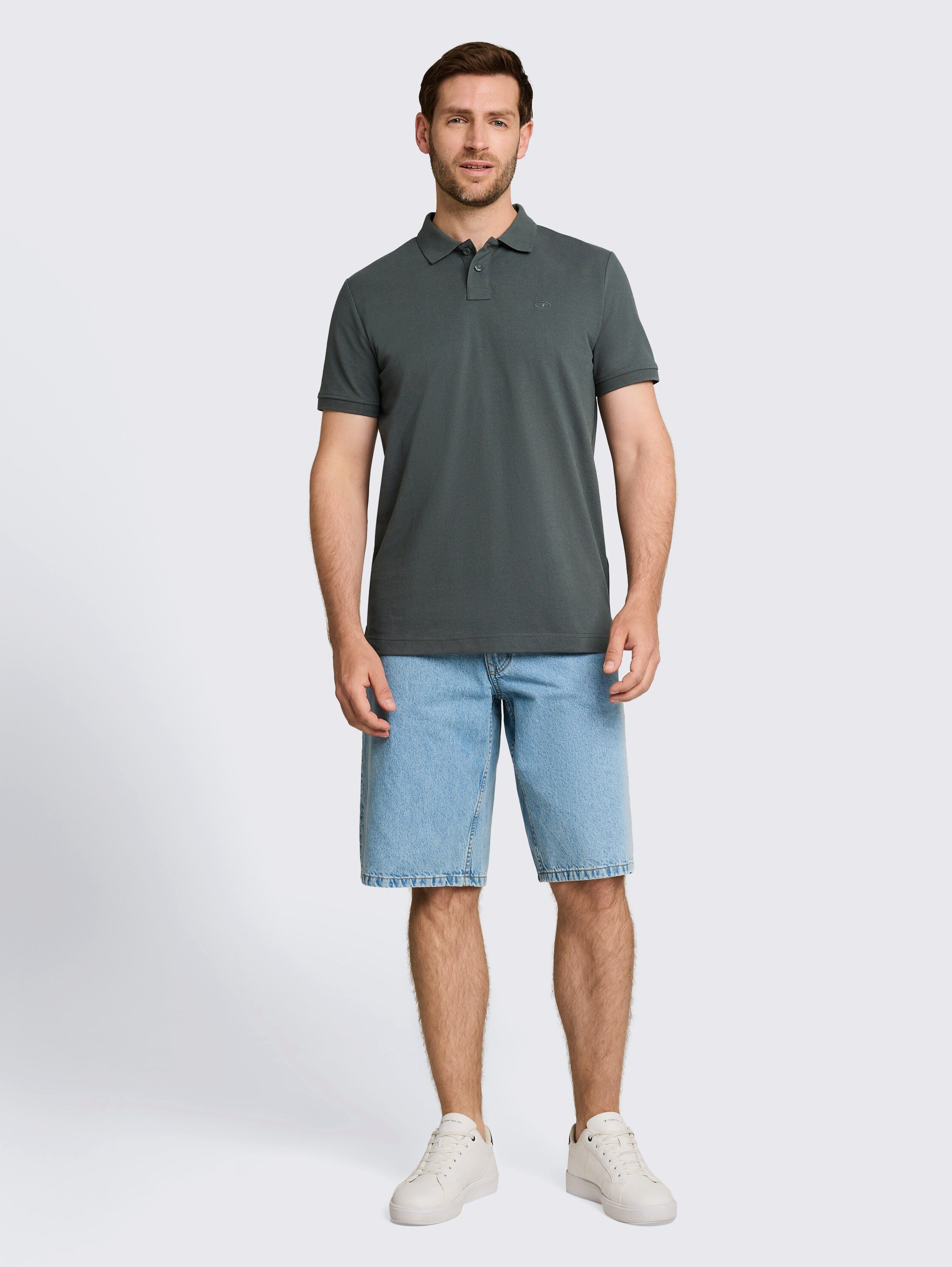 TOM TAILOR Poloshirt Poloshirt mit Logostickerei