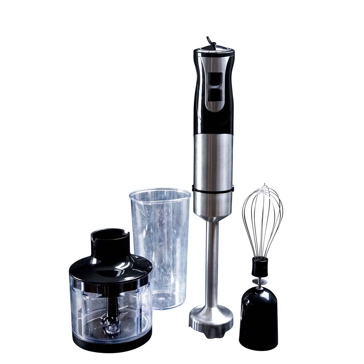 GASTRONOMA Standmixer 18210001, 1000 W, 1000W, 2 Geschw., inkl. Zerkleinerer, Schneebesen, Edelstahl