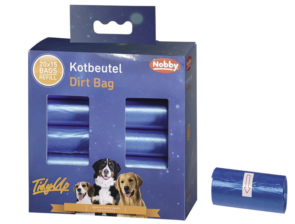 Hundehandtuch Nobby TidyUp Kotbeutel blau 20 Rollen á 15 Beutel