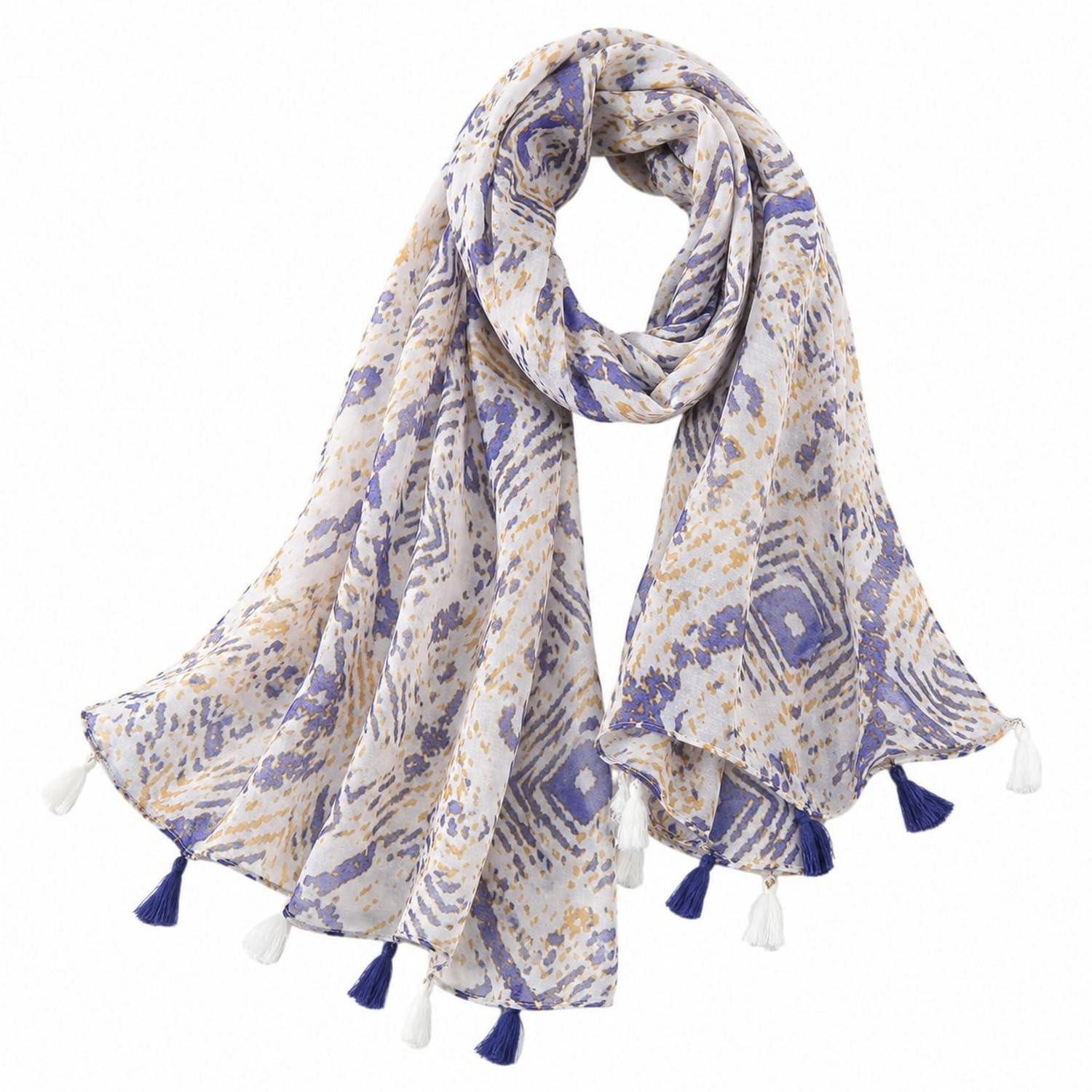 LuxusKollektion Modeschal Schal Damen Blume weicher Umschlagstuch 180x85cm, (1-St)