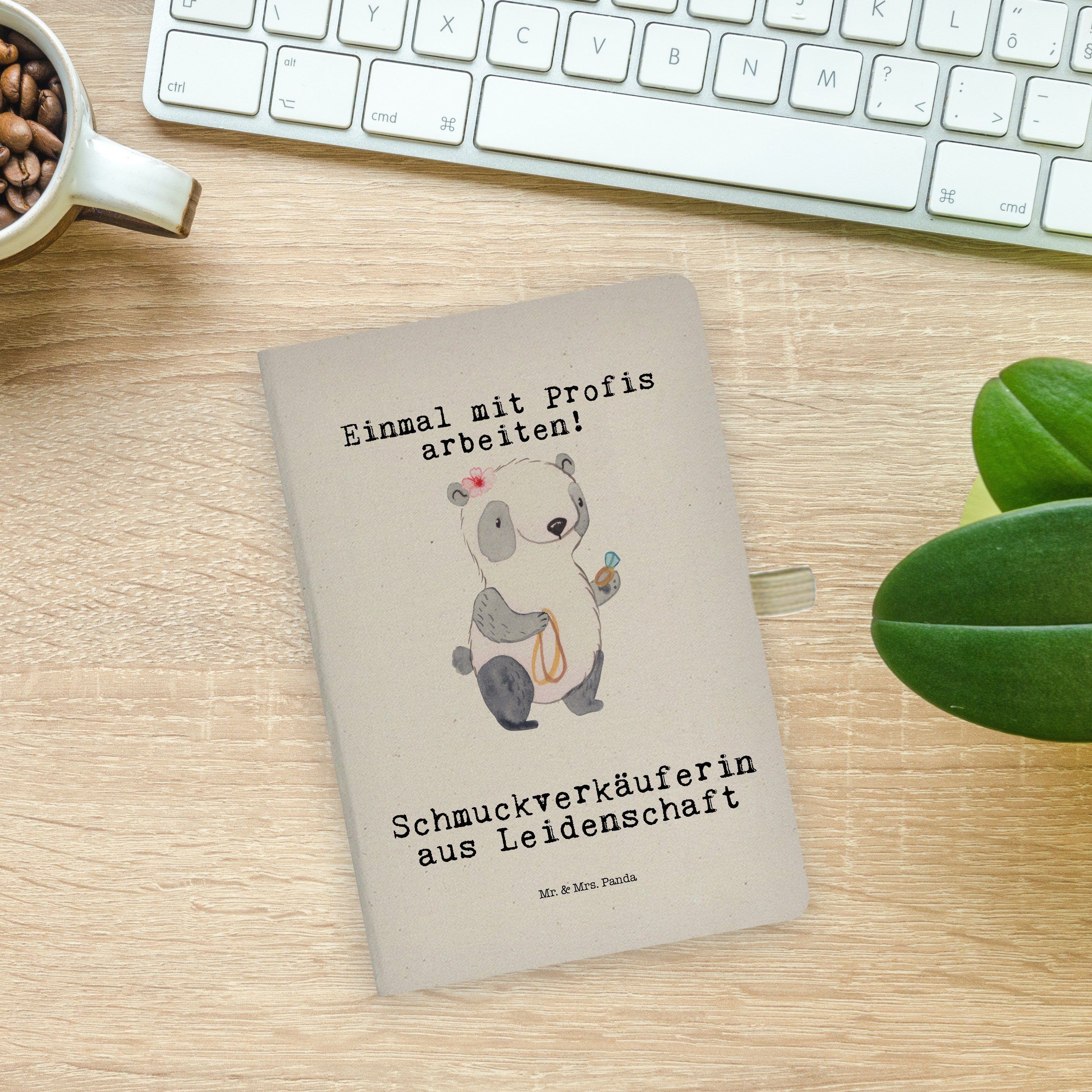 Mrs. Panda Panda Schmuckverkäuferin & Transparent - Notizbuch - neuer & Leidenschaft S Geschenk, aus Mr. Mrs. Mr.