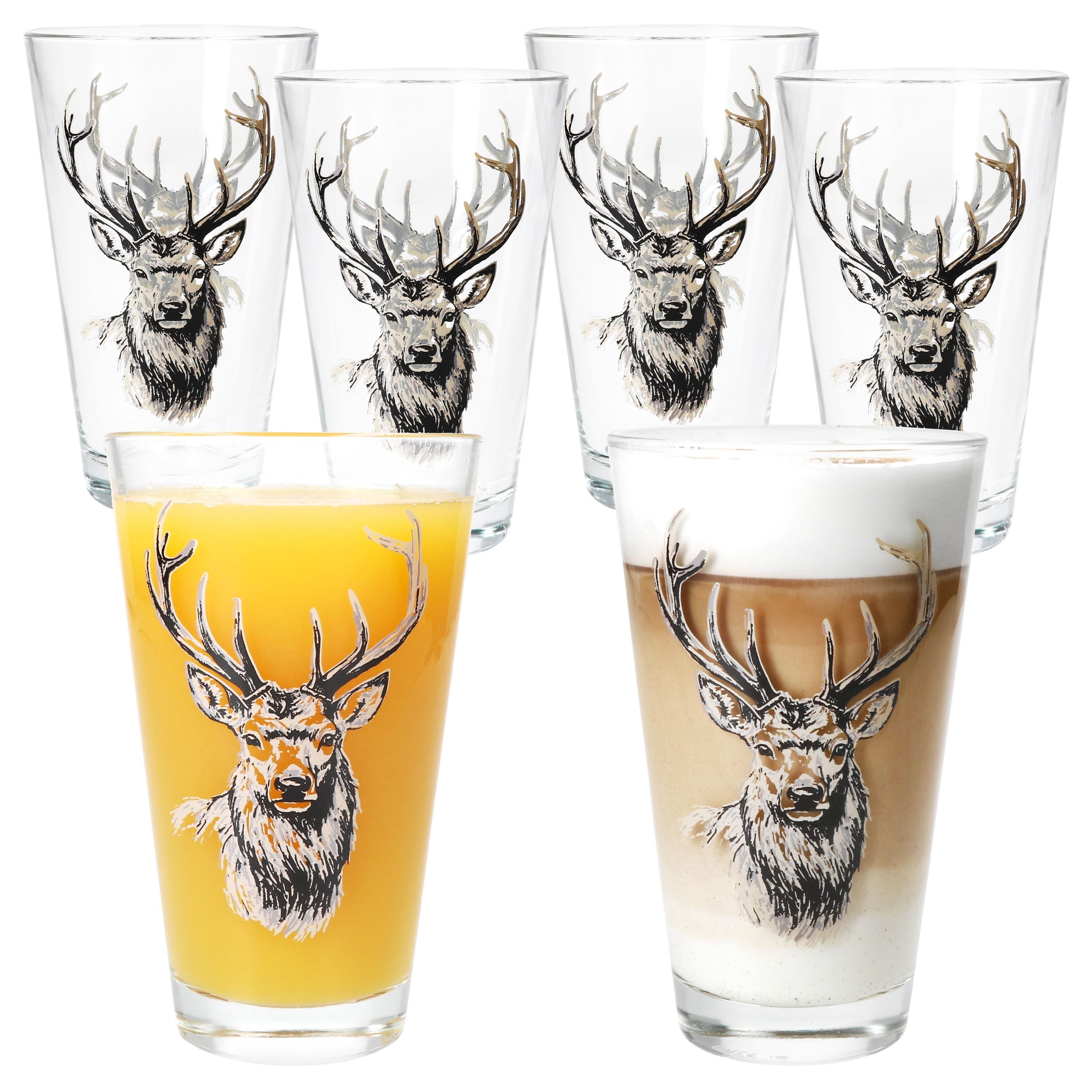 Glas 6x Alois Trinkgläser 250ml H13,1cm Saft-Gläser Limo-Glas Wasser