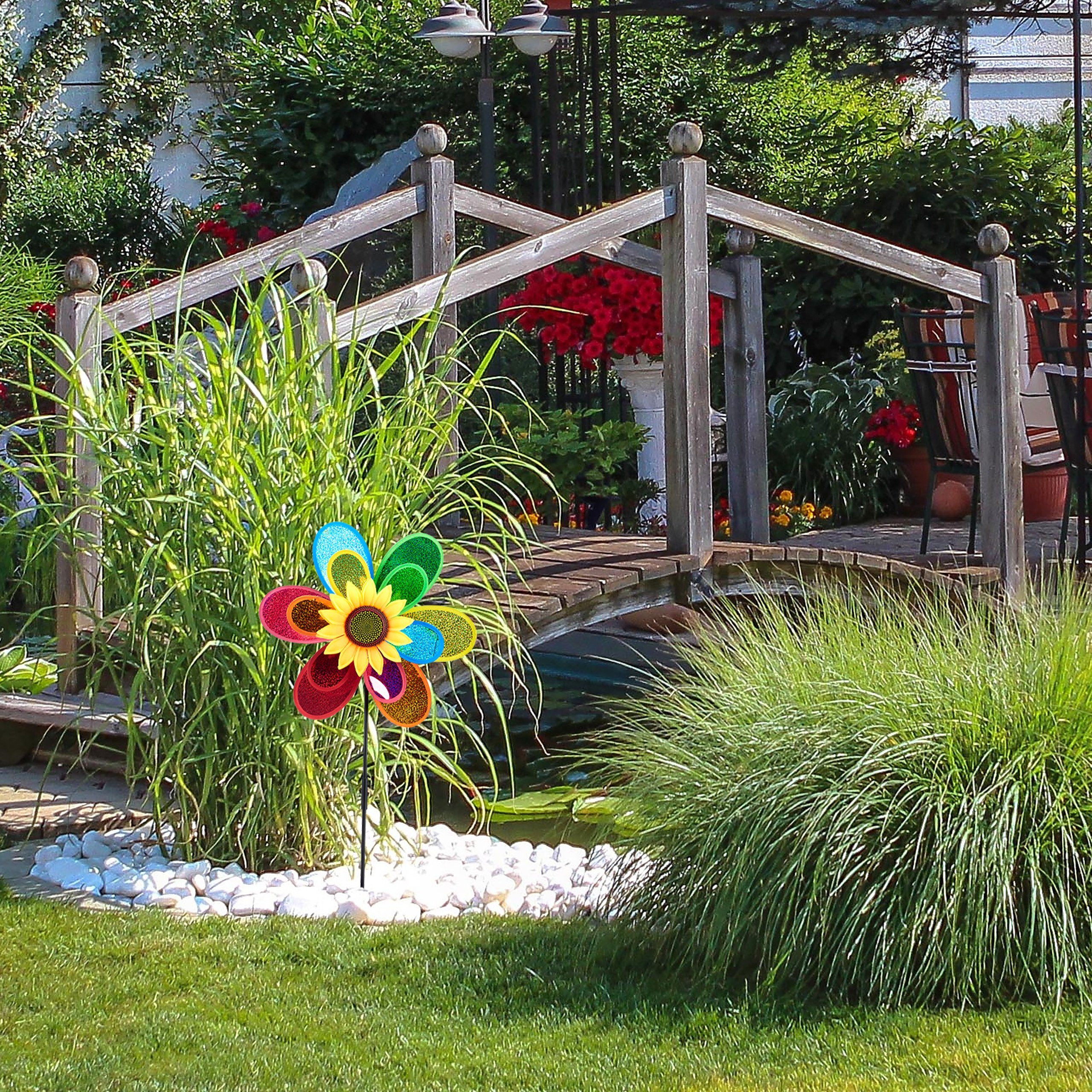 relaxdays Windrad 10 x Windrad Blume