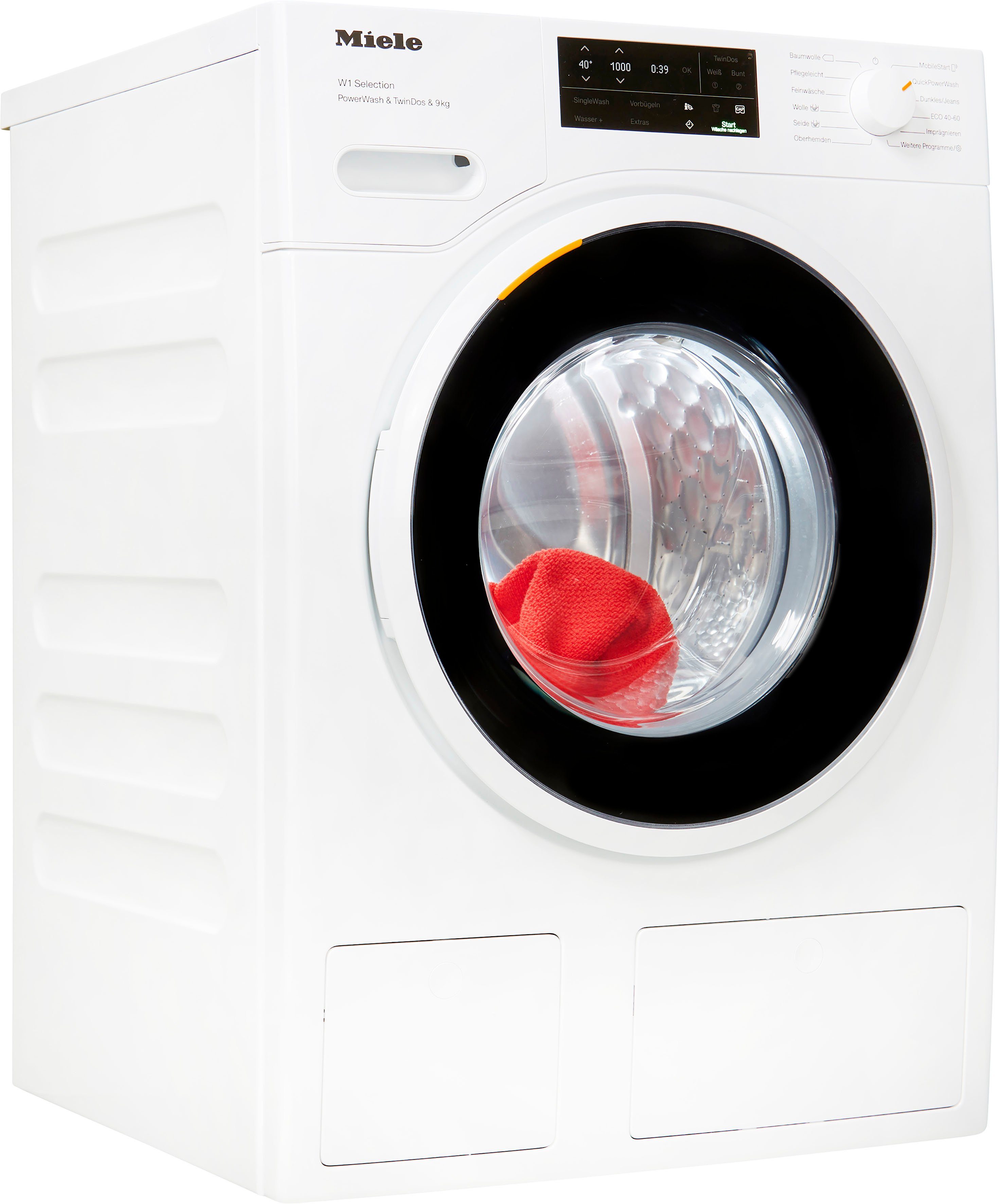 1600 Wäsche in 49 Waschmaschine Miele saubere U/min, PWash&TDos&9kg, 9 für Minuten WSI863 QuickpowerWash WCS kg,