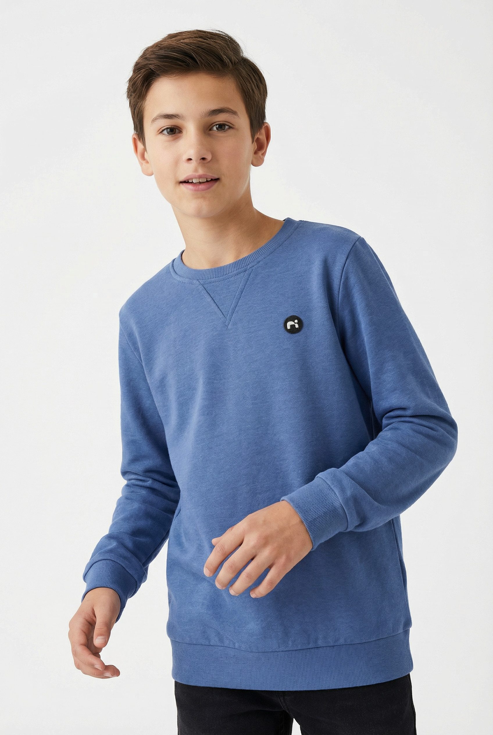 Name It Sweatshirt NKMVIMO für Jungen mit Bündchen und klassischer Form unifarben, casual, regular fit, Baumwollmischung, Rundhals