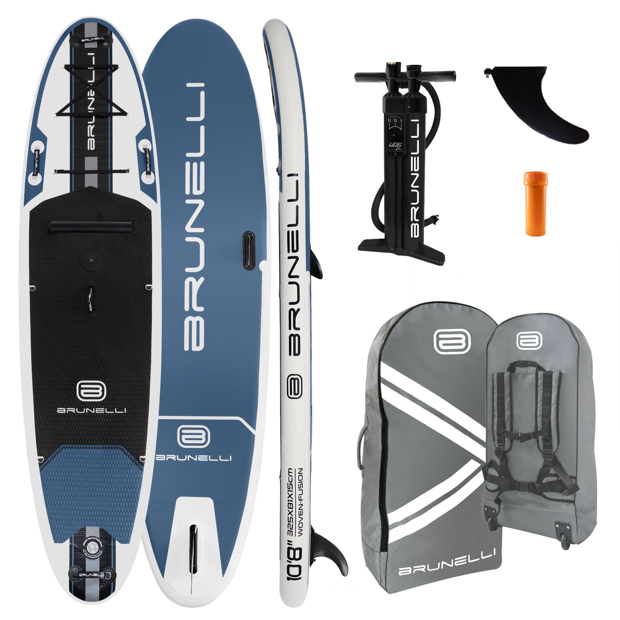 Brunelli SUP-Board BRUNELLI 10.8 Windsurf Woven X Fusion Double Layer iSUP Board