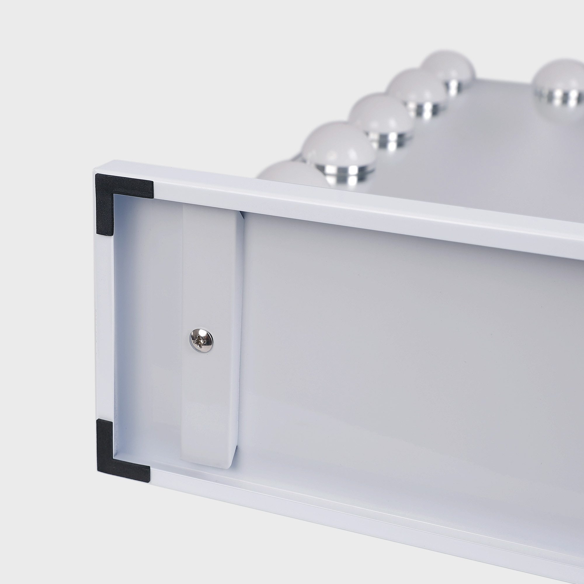 FENCHILIN Schminkspiegel mit LED-Beleuchtung und Bluetooth weiß 80/58 cm