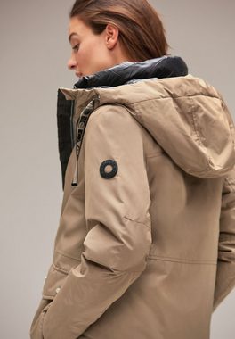 STREET ONE Outdoorjacke Street One Winterjacke mit Zipper in Rocky Brown (1-St) Tunnelzugbändchen